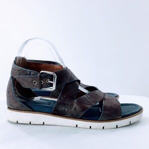 Sofft Womens Leather Sport Sandal Purple Mirabelle Strappy Flexible Sole Sz 9.5